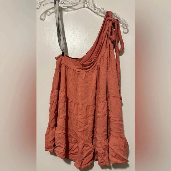 Entro coral one shoulder tie top size M - Picture 6 of 7